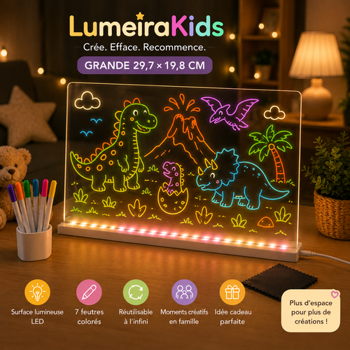 LumeiraKids grande — Tablette Lumineuse Créative pour Enfants