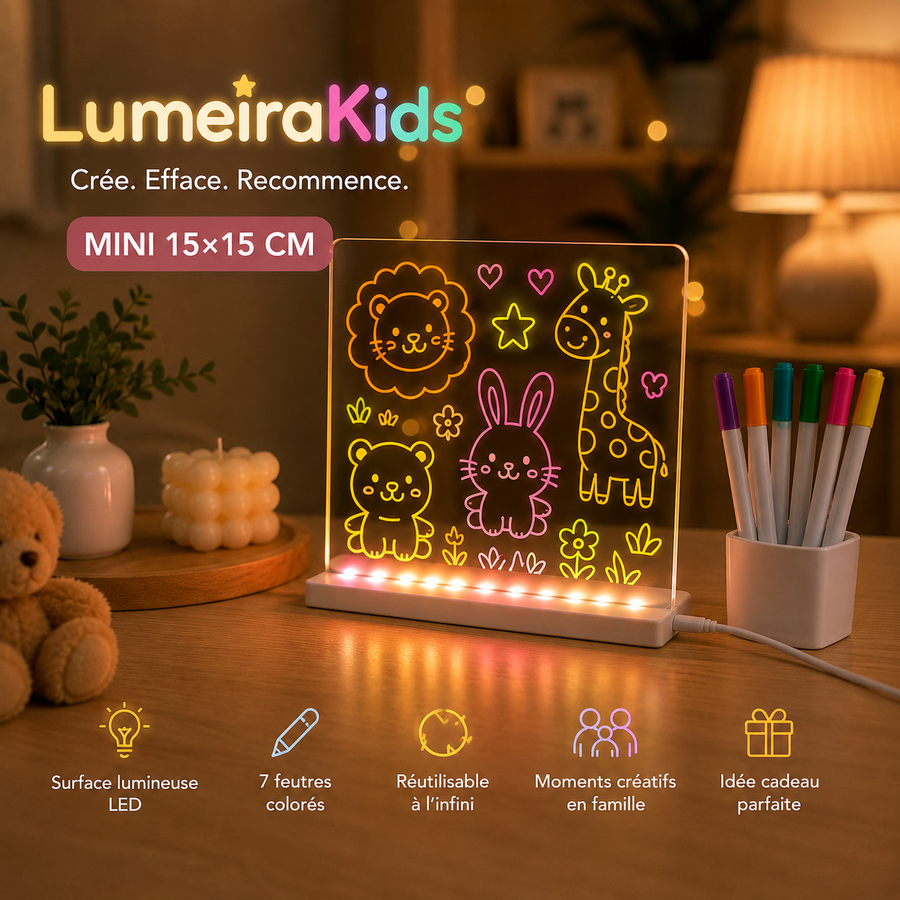 LumeiraKids Mini — Tablette Lumineuse Créative pour Enfants