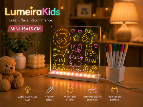 LumeiraKids Mini — Tablette Lumineuse Créative pour Enfants